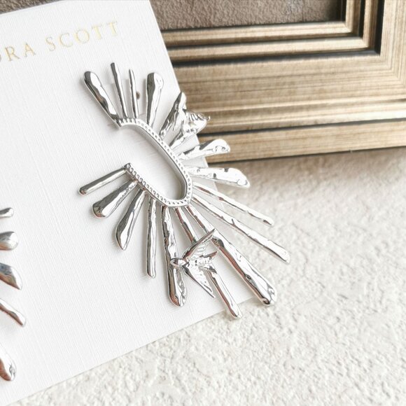 Kendra Scott Melody Silver Hoop Earrings - Picture 2 of 3